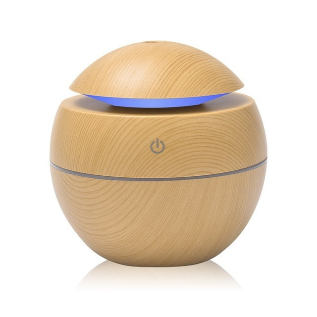 Eco-Friendly Mini Mushroom Humidifier – Ultrasonic, Wood Grain & Silent Operation