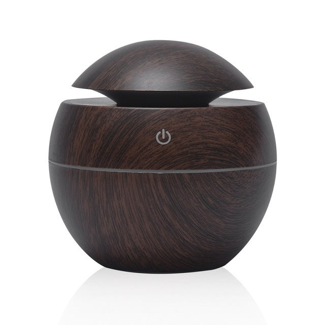 Eco-Friendly Mini Mushroom Humidifier – Ultrasonic, Wood Grain & Silent Operation