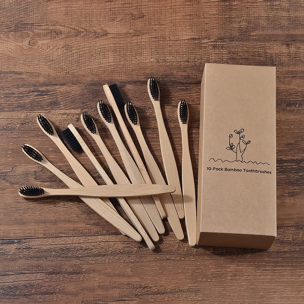 Sustainable Bamboo Toothbrush – Colorful Wooden Design, Eco-Friendly