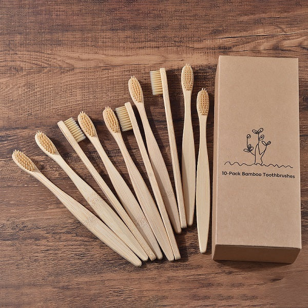 Sustainable Bamboo Toothbrush – Colorful Wooden Design, Eco-Friendly
