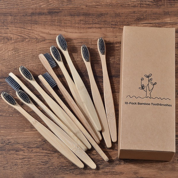 Sustainable Bamboo Toothbrush – Colorful Wooden Design, Eco-Friendly