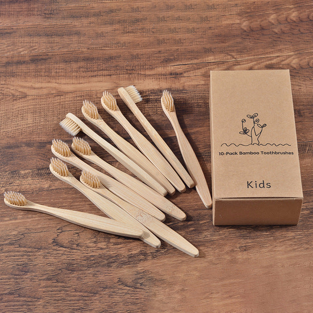 Sustainable Bamboo Toothbrush – Colorful Wooden Design, Eco-Friendly