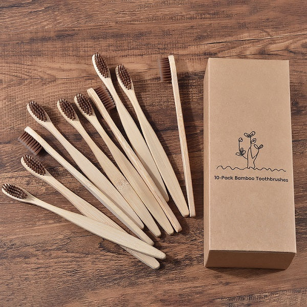 Sustainable Bamboo Toothbrush – Colorful Wooden Design, Eco-Friendly