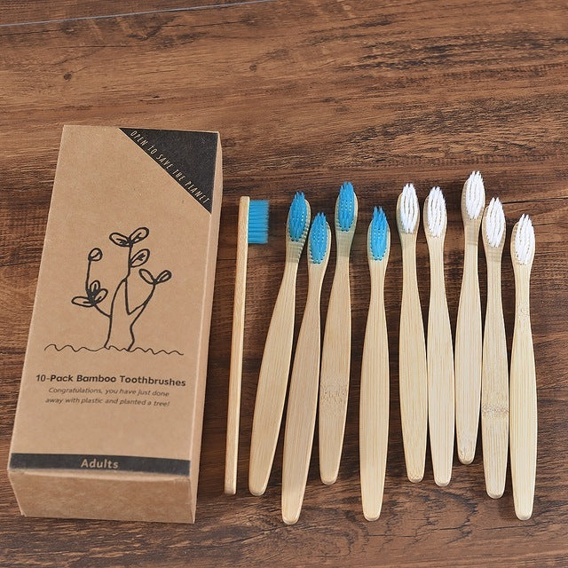 Sustainable Bamboo Toothbrush – Colorful Wooden Design, Eco-Friendly