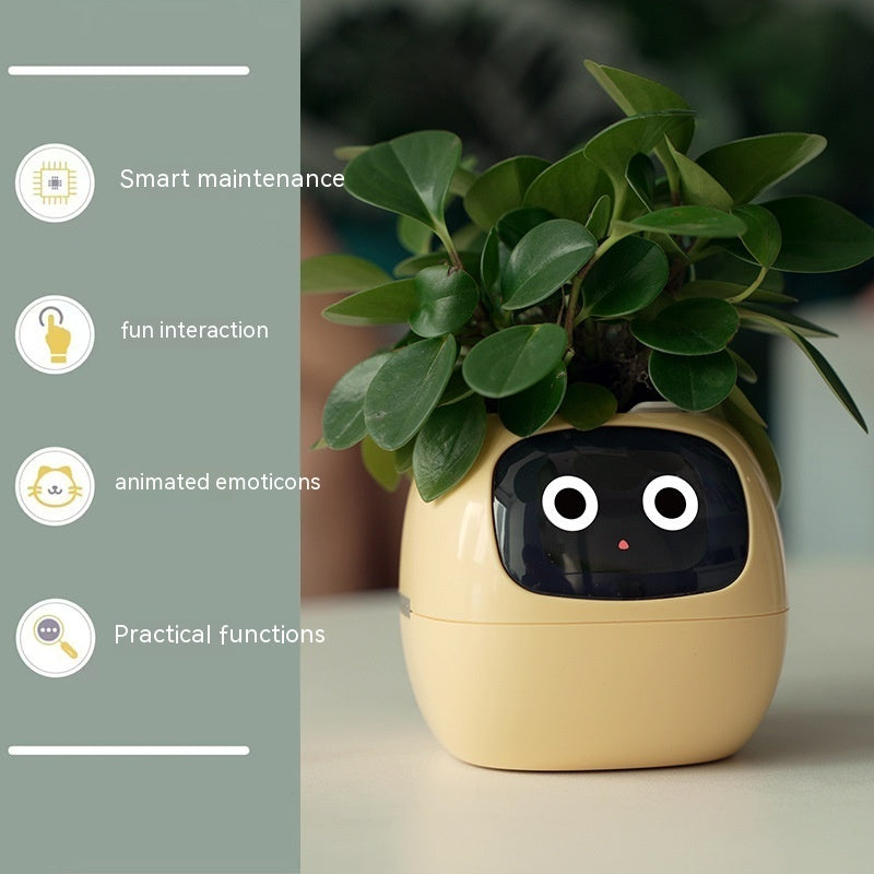 AI Smart Planter – 49+ Facial Expressions, 7 Sensors & Interactive Plant Care